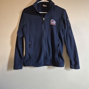 Columbia Navy Utility Jacket with Embroidered Patch